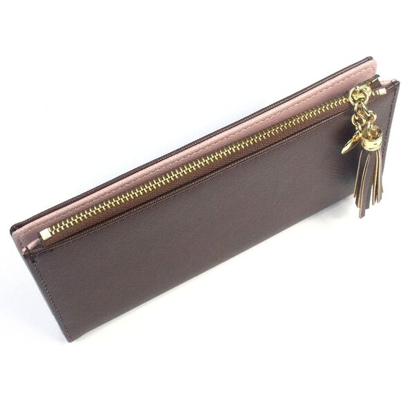 Women's Slim Card Holder Wallet with Coin Purse and Tassels for Ladies - Picture 2 of 8